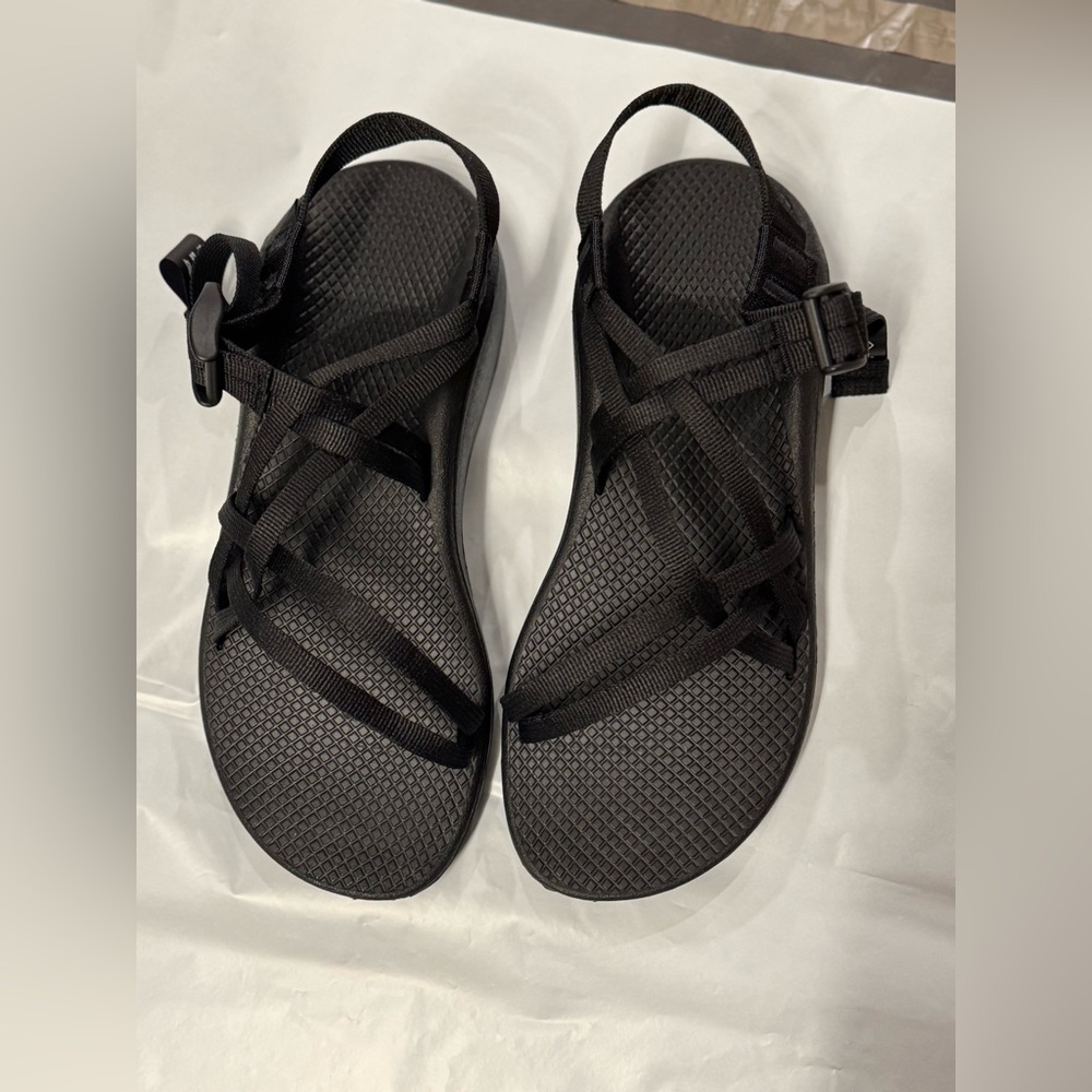 Chaco Dual Strap Cloud Sandal Women Solid Black - Picture 7 of 12